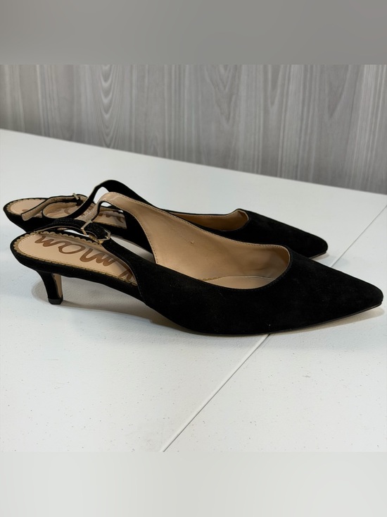 Sam Edelman Shoes - Sam Edelman Ludlow Suede Black Kitten Heels Pointed Toe Sling back Women’s 9.5